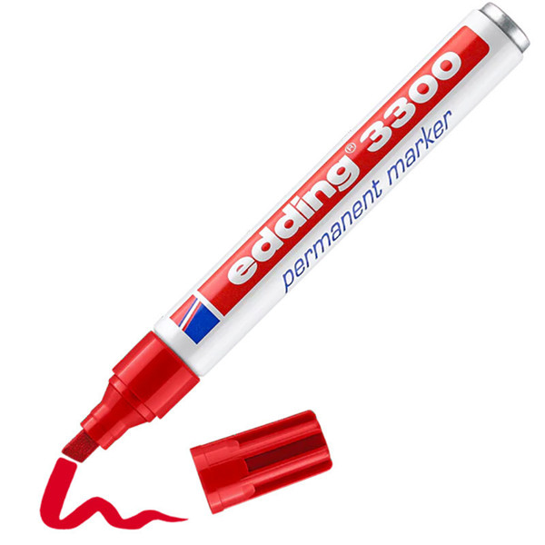 edding 3300 viltstift permanent 1-5mm rood