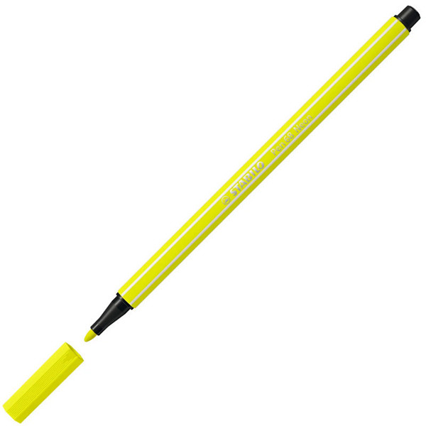 viltstift Stabilo pen 68-024 1.0mm neon geel