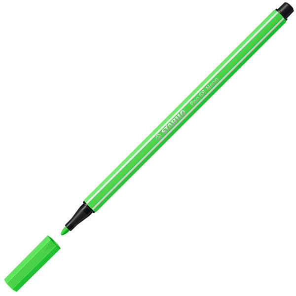 viltstift Stabilo pen 68-033 1.0mm neon groen