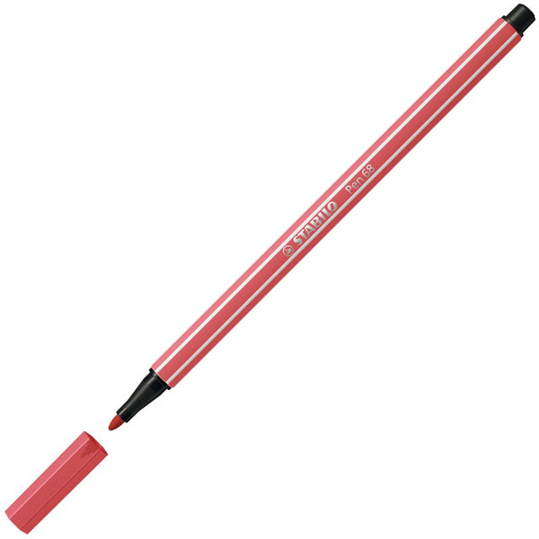 viltstift Stabilo pen 68-47 1.0mm roestig rood