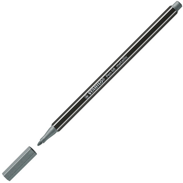 viltstift Stabilo pen 68-805 1.4mm metallic zilver