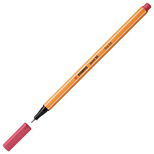 fineliner Stabilo point 88-49 aardbeien rood