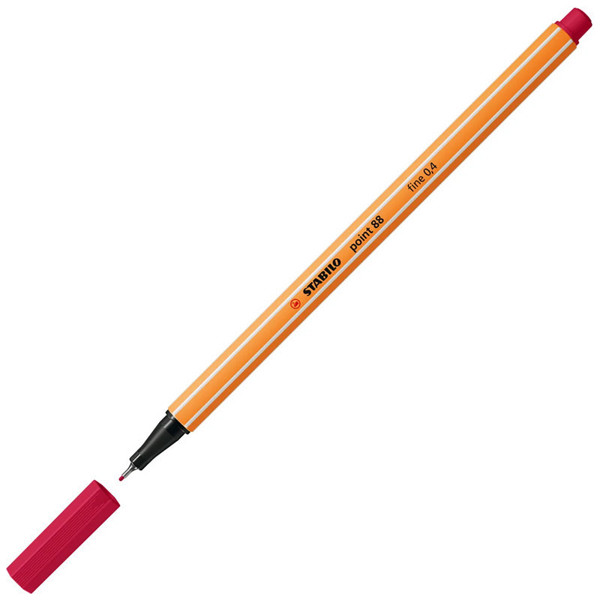 fineliner Stabilo point 88-50 donkerrood