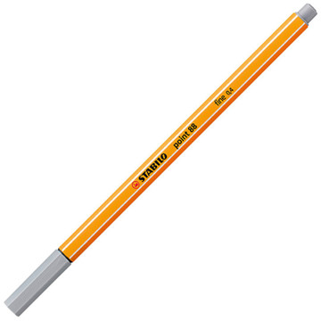 fineliner Stabilo point 88-95 middel koud grijs