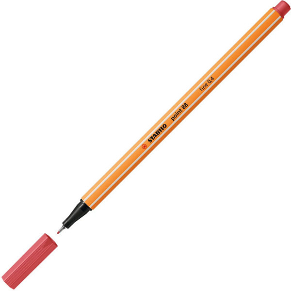 fineliner Stabilo point 88-47 roestig rood