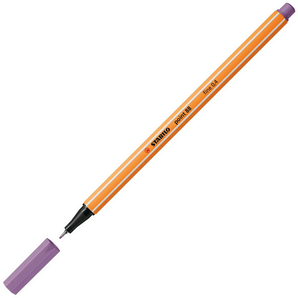 fineliner Stabilo point 88-62 vergrijsd violet