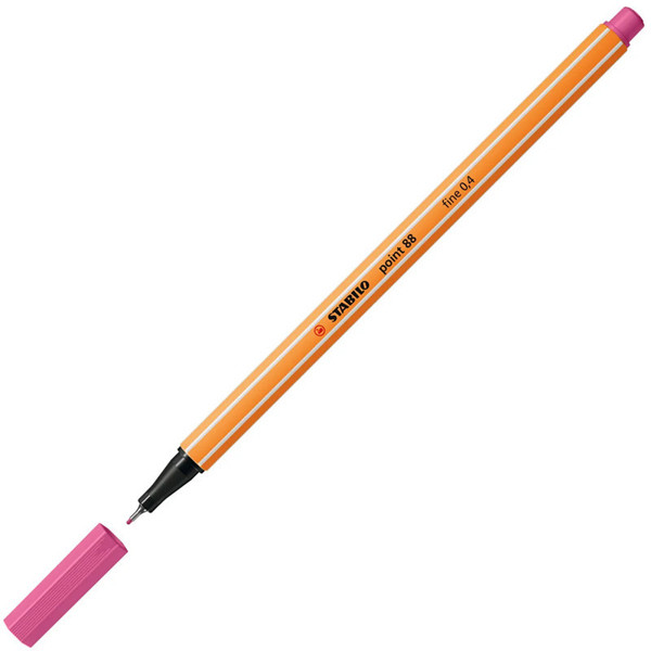 fineliner Stabilo point 88-17 heliotrope donker roze