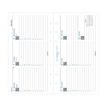 filofax Personal calendarium  7 dagen op 2 pagina's  Engels gelijnd liggend + tijd