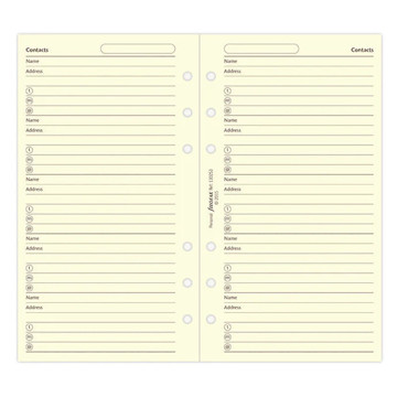 filofax Personal naam / adres / telefoon / mobiel / E-mail cotton cream