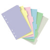 filofax Personal index 6-tabs blanco pastel