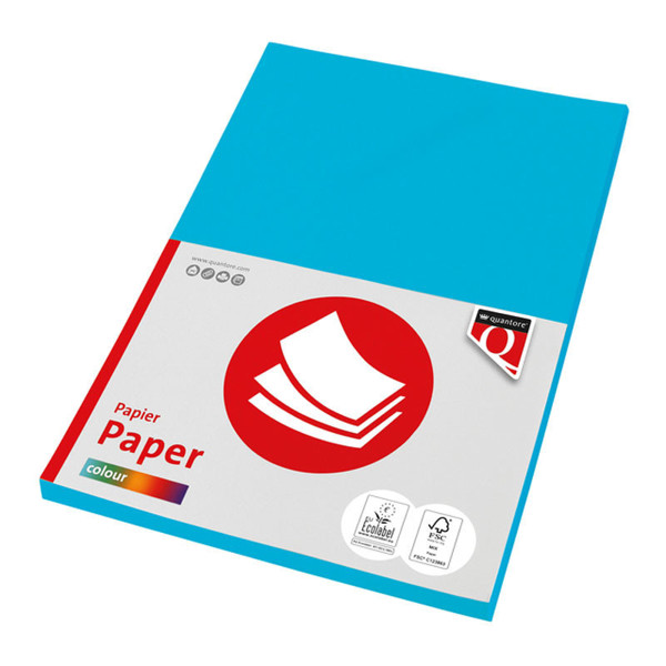 kopieerpapier Quantore Colour A4 160gr 50vel azuurblauw