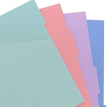 Filofax Notebook Pocket  index 4-tabs pastel coloured