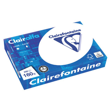 kopieerpapier Clairefontaine ClairAlfa A4 160gr 250vel wit