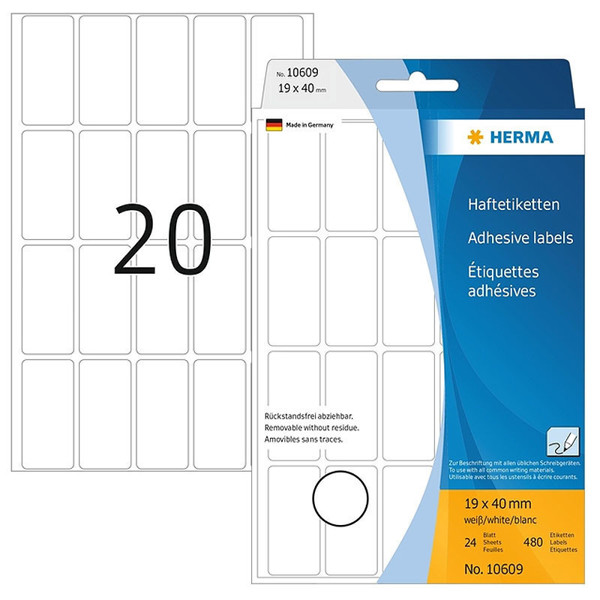 etiket Herma 19x40mm movable 480stuks