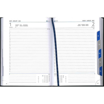 agenda Ryam Commercial 1/1 + maandtabs - zwart