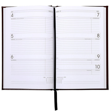 Ryam agenda Efficiency Baladek 135x210mm 7/2 pagina's bordeaux