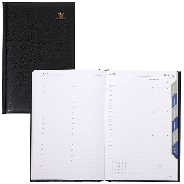 agenda Ryam  President 1/1 + maandtabs - zwart