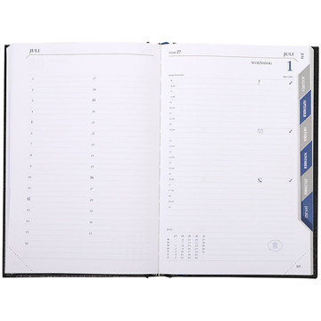 agenda Ryam  President 1/1 + maandtabs - zwart