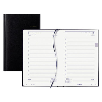 agenda Brepols Saturnus Luxe Lima kort 1/1 - zwart