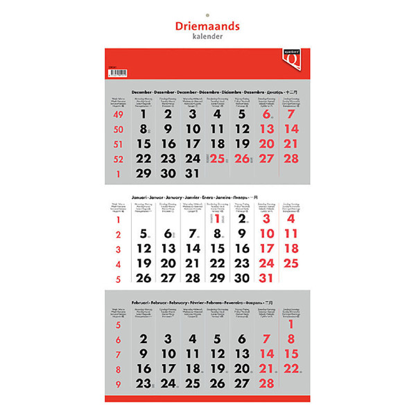 kalender Quantore - 3 maandskalender