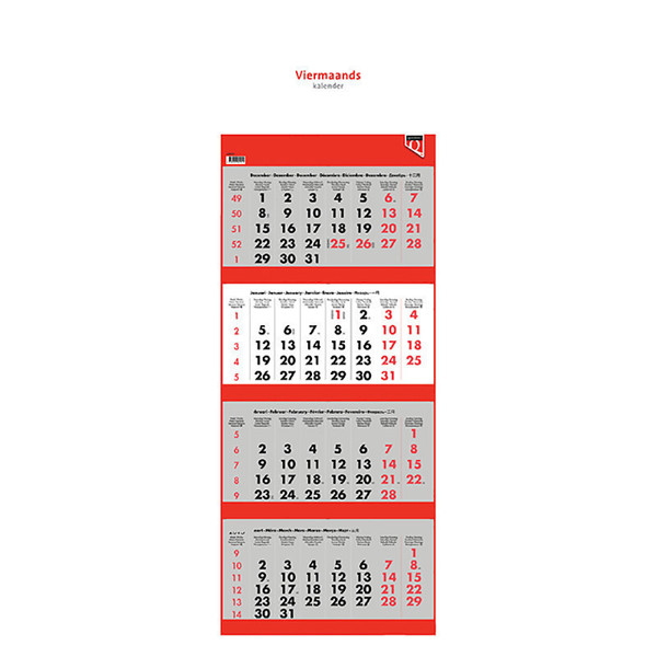 kalender Quantore - 4 maandskalender