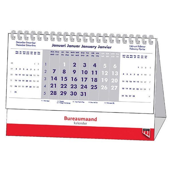 kalender Quantore bureaumaandkalender spiraal