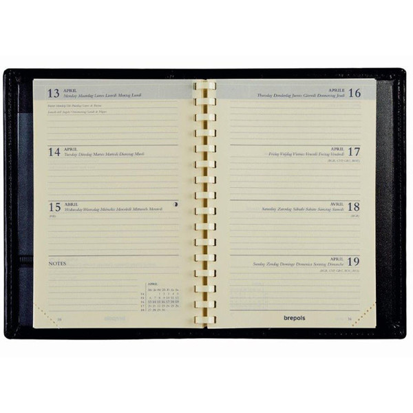 agenda Brepols Delta Palermo Classic 81x120mm 7/2 - zwart