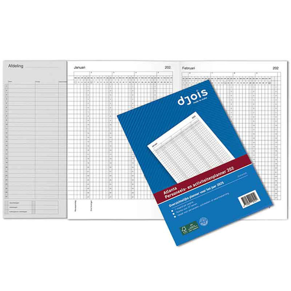  kalender Djois jaarplanner - personeel- en activiteitenplanner 