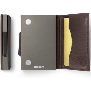 Ögon Design creditcardhouder Cascade Wallet Brown Titanium