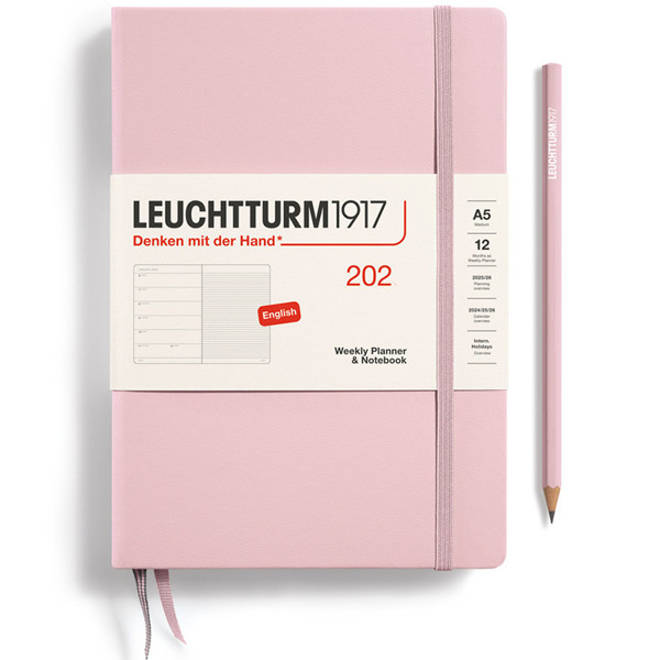 LEUCHTTURM1917 agenda Medium A5 Weekly Planner & Notebook Powder