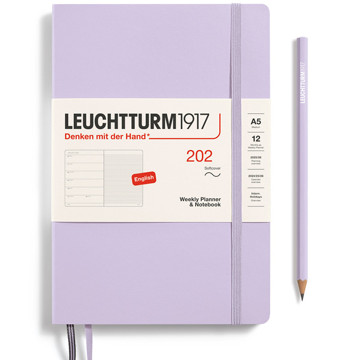 LEUCHTTURM1917 agenda Softcover Medium A5 Weekly Planner & Notebook Lilac