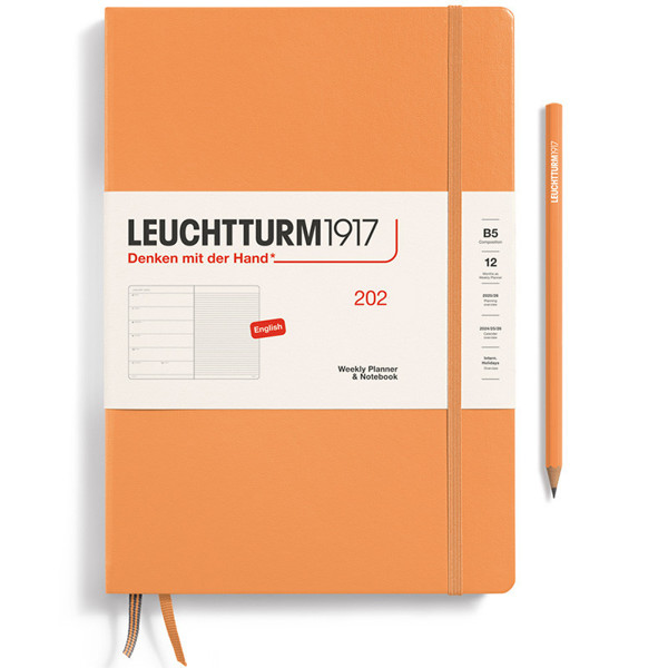 LEUCHTTURM1917 agenda 2025 B5 Weekly Planner & Notebook Apricot