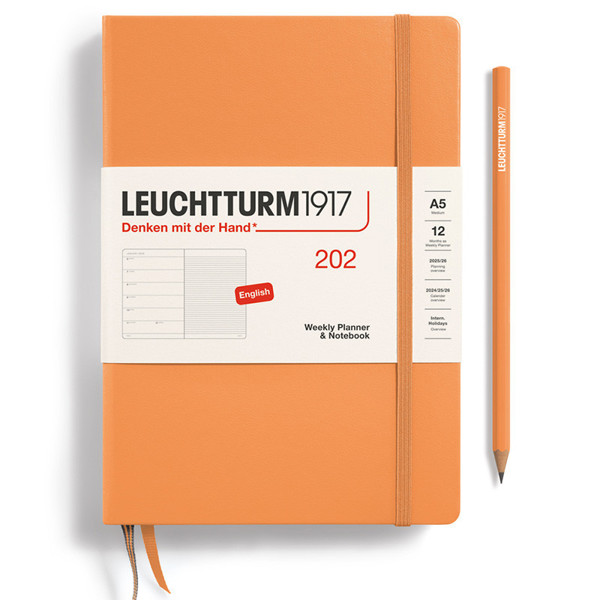 LEUCHTTURM1917 agenda Medium A5 Weekly Planner & Notebook Apricot