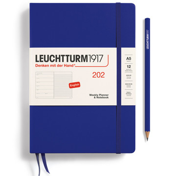 LEUCHTTURM1917 agenda Medium A5 Weekly Planner & Notebook Ink