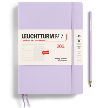 LEUCHTTURM1917 agenda Medium A5 Weekly Planner & Notebook Lilac