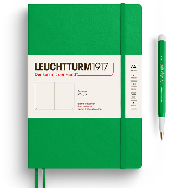 LEUCHTTURM1917 Medium A5 Softcover notitieboek Spring Leaf blanco