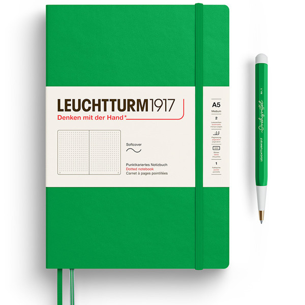 LEUCHTTURM1917 Medium A5 Softcover notitieboek Spring Leaf dotted