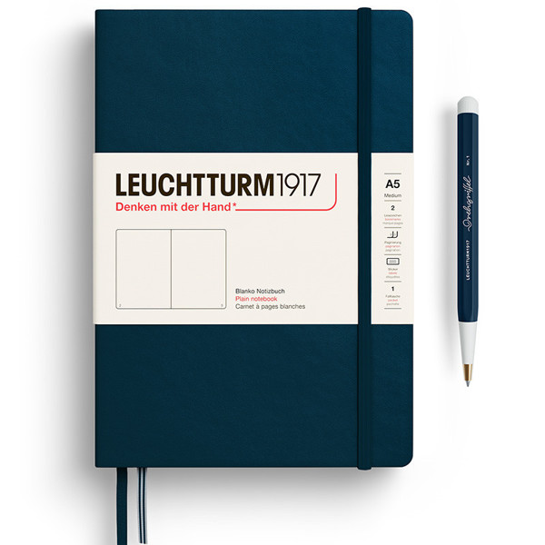 LEUCHTTURM1917 Medium A5 notitieboek Deep Sea blanco