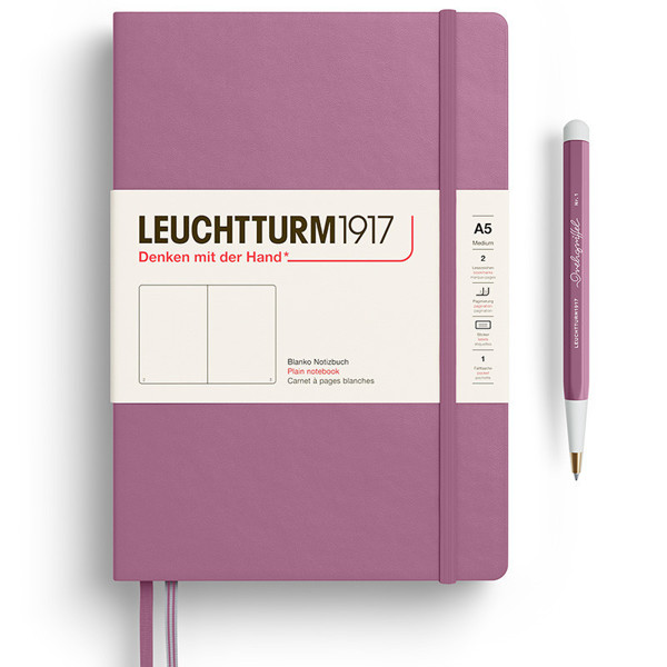 LEUCHTTURM1917 Medium A5 notitieboek Dusty Rose blanco