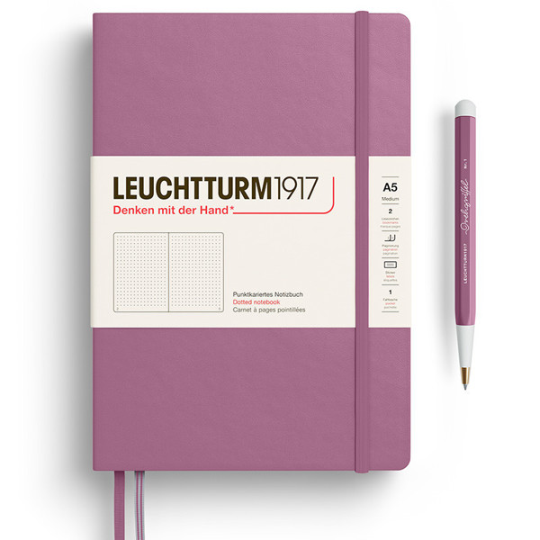 LEUCHTTURM1917 Medium A5 notitieboek Dusty Rose dotted