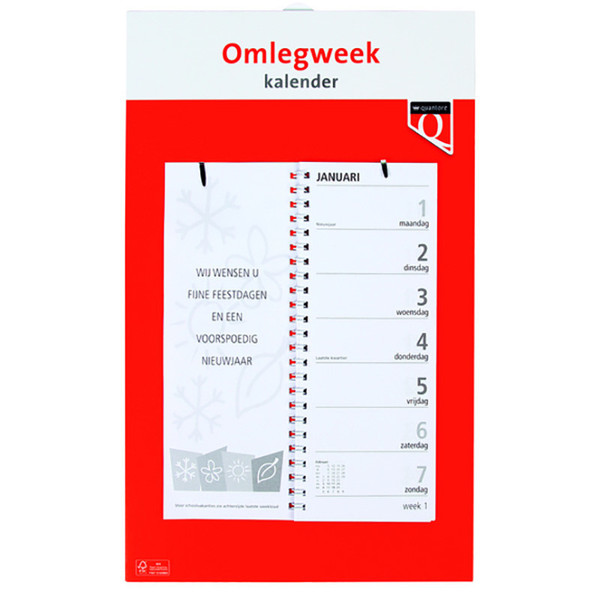 kalender Quantore 2025 week omlegkalender - middenspiraal