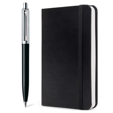 Sheaffer Sentinel Giftset Black + notebook A5 balpen