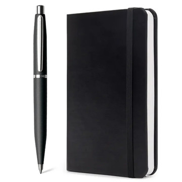 Sheaffer VFM Giftset Black + notebook A5 balpen