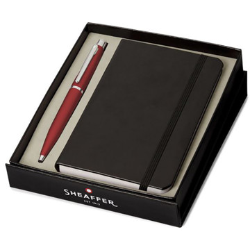 Sheaffer VFM Giftset G9403 Excessive Red CT balpen + notebook