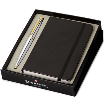 Sheaffer VFM Giftset G9422 Chrome GT balpen + notebook