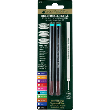 Monteverde rollerpenvulling 2stuks Turquoise medium