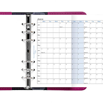 Filofax Personal jaarplanner horizontaal