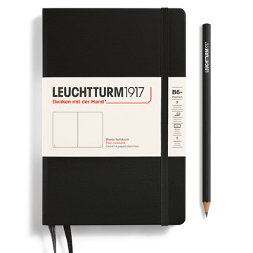 LEUCHTTURM1917 Paperback B6+ notitieboek Black blanco