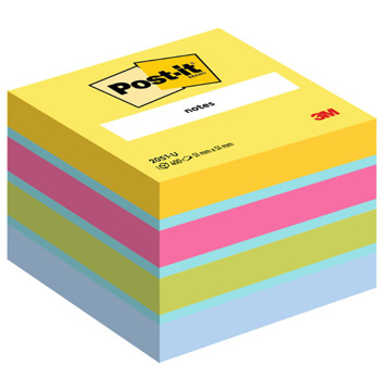 memoblok 3M Post-it  51x51mm minikubus assorti