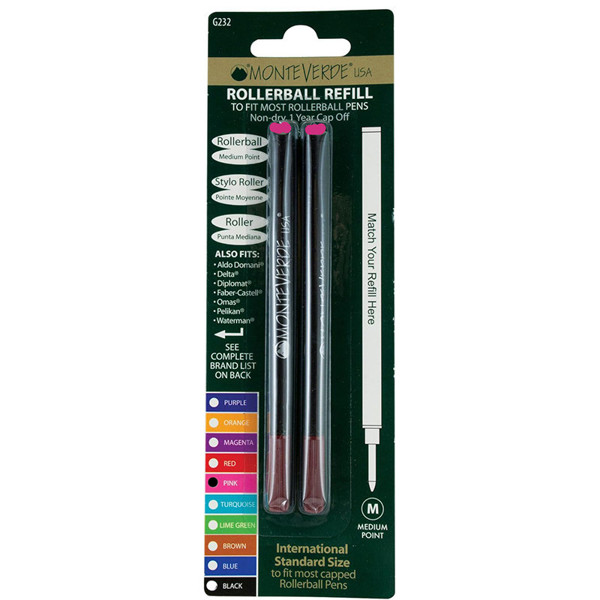 Monteverde rollerpenvulling 2stuks Pink medium